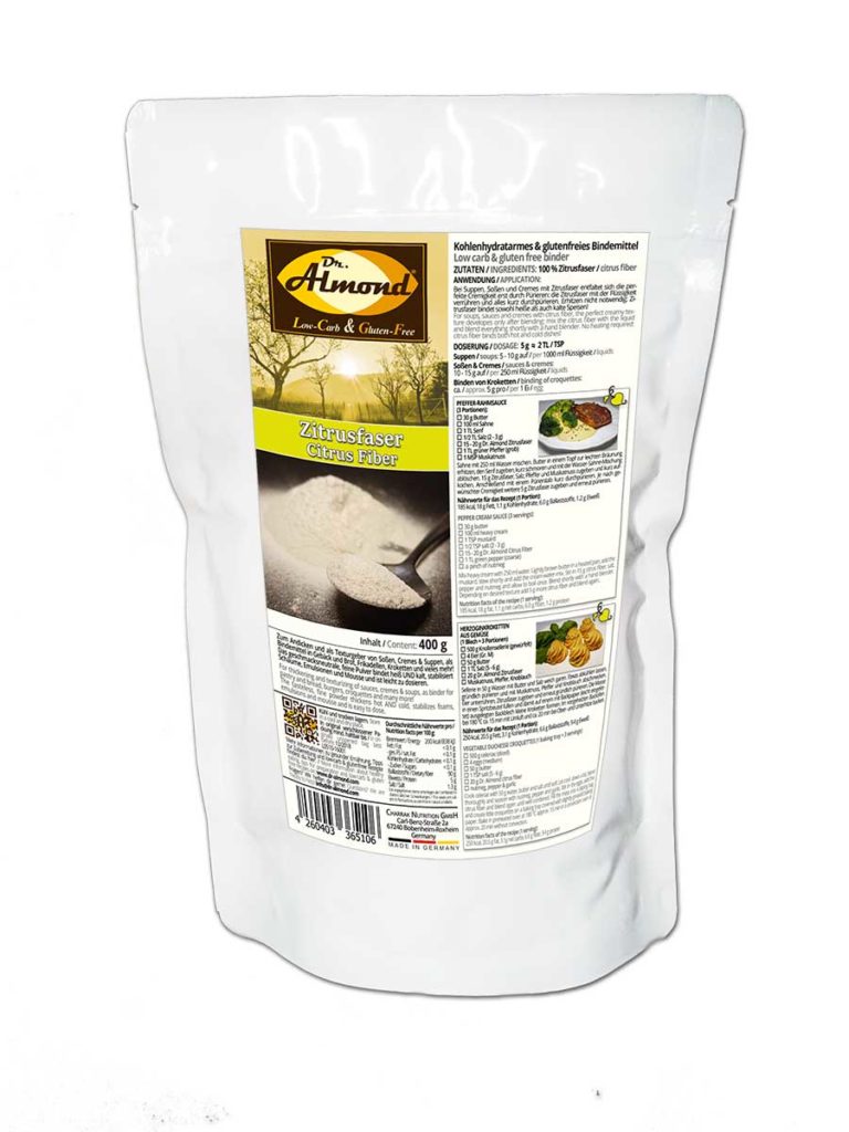 Citrus Fiber Low Carb Gluten Free Starch Free Binder & Thickener with 0