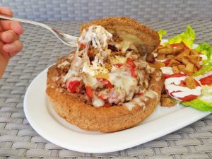 Recipe Bread Bowl Mince Cheese Volcano PARTY HIT low-carb gluten-free keto