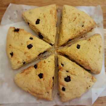 Recipe Blueberry-Lemon Scones with Blueberry Cream Cheese low-carb gluten-free keto