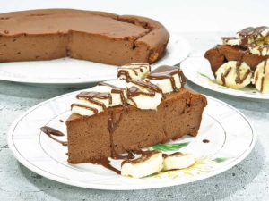 Recipe Protein Collagen Cheesecake CHOCOLATE low carb gluten free low calorie